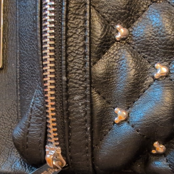 Loungefly Disney Minnie Mouse Backpack Black Red Bow Mickey Studs And Ears - Picture 10 of 16